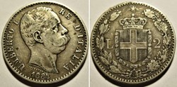 1884 Regno d'Italia, 2 Lire, Roma - Umberto I (ex.2)