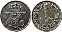 Frederik VIII Denmark - 1 Øre 1912