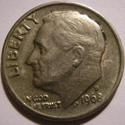 1968 Denver Dime