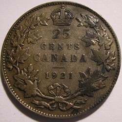 George V - 25 Cents 1921
