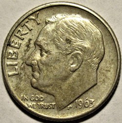 1963 Denver Dime