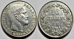 Frederik VII Denmark - 16 Skilling Rigsmønt 1858
