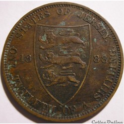 Victoria - 1/12 Shilling 1888 - Jersey (ex.2)