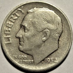 1952 San Francisco Dime