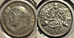 George V - 3 Pence 1936 - UK