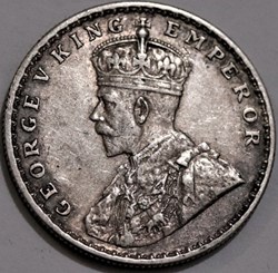 George V - One Rupee 1918 Calcutta - British India (ex.2)