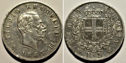 1863 Regno d'Italia, 2 Lire, Napoli - Vittorio Emanuele II (ex.2)