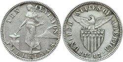 1917 San Francisco, 10 Centavos - Philippines U.S. Administration