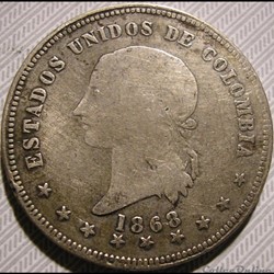 5 Decimos 1868 Bogota