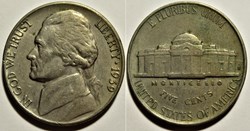 1939 Five Cents Jefferson, S. Francisco (1st Portrait)