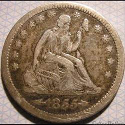 ←1855→ Quarter Dollar - 25 Cents