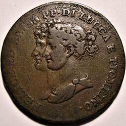 1806 Principauté de Lucca & Piombino, 5 Centesimi - Felix & Elisa Napoleon