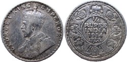 George V - 1/4 Rupee 1914 Calcutta - British India