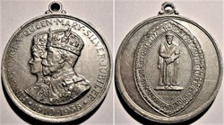George V & Mary - 1935 Silver Jubilee, Richmond School Medal - UK