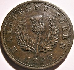 George IV - HalfPenny Token 1823 - Nova Scotia (ex.2)