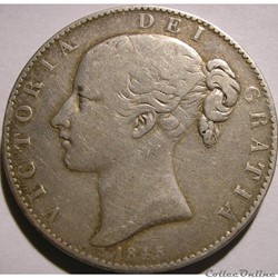 Victoria - Crown 1845 - Kingdom of Great Britain