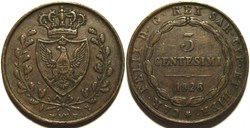 1826 Royaume de Sardaigne - 3 Centesimi Torino - Carlo Felice (ex.2)