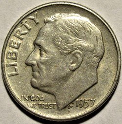 1957 Denver Dime