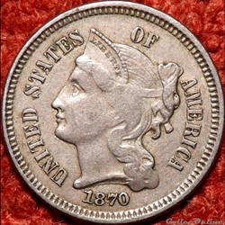 1870 - 3 Cents