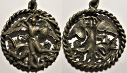 Medallion of Archangel Saint Michael slaying the dragon (ex.7)