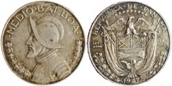 Panama - ½ Balboa 1947
