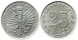 1903 Regno d'Italia, 25 Centesimi, Roma - Vittorio Emanuele III