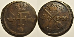 Sweden, King Adolf Fredrik - 1 Öre 1761 - Off-Center