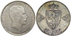 Haakon VII of Norway - 50 Øre 1913