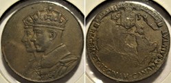 George VI & Elizabeth - 1939 Royal Visit Canada, Bronze small Medal