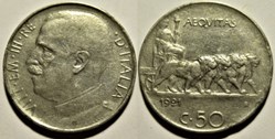 1921 Royaume d'Italie, 50 Centesimi, Roma - Vittorio Emanuele III