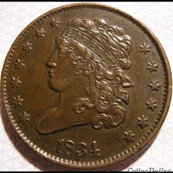 1834 Classic Head Half Cent