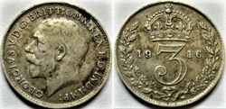 George V - 3 Pence 1916 - United Kingdom