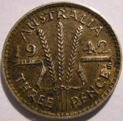 George VI - 3 Pence 1942 S - Australia