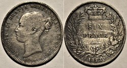 Victoria - Sixpence 1873 Kingdom of Great Britain
