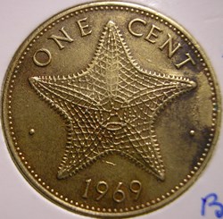Elizabeth II - 1 Cent 1969 - Bahamas