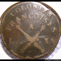 Louis XV - Sol de 12 Deniers 1767 A - Colonies d'Amérique