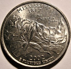 2002 D Quarter Dollar - Mississippi State