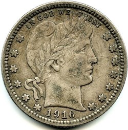 1916 Quarter Dollar