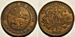 1942 Philadelphia Mint - 50 Centavos
