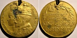 George V & Mary - 1911 Coronation Gilt Medal, UK