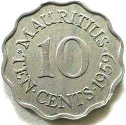 Elizabeth II - 10 Cents 1959 - Mauritius