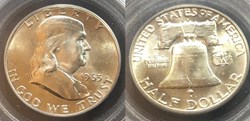 1963D Franklin Half MS64FBL
