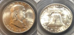 1950P Franklin Half MS65FBL