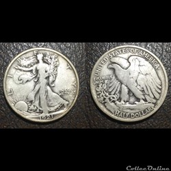 1921P Walking Half Dollar