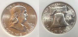 1959P Franklin Half MS65