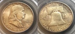 1951S Franklin Half MS65