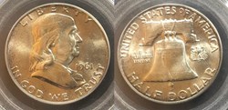 1961P Franklin Half MS65