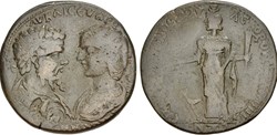 Caria, Stratonicaea.  Septimius Severus with Julia Domna