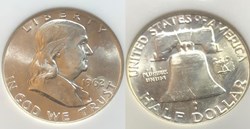 1962P Franklin Half MS65