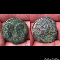 GAUL, Nemausus. Augustus, with Agrippa.